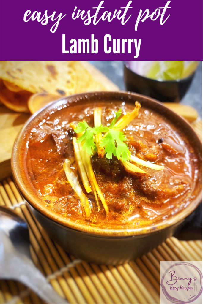 Instant Pot lamb curry