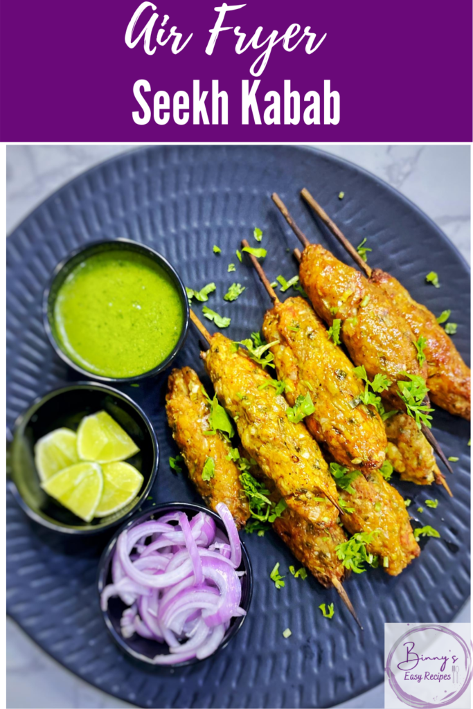 Air Fryer Seekh kababs