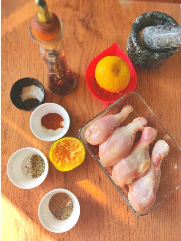 Ingredients forAir fryer Chicken Drumsticks 