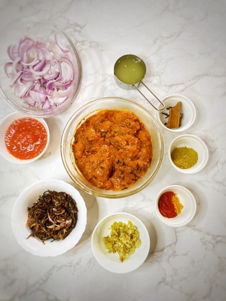 Ingredients for the Lamb curry