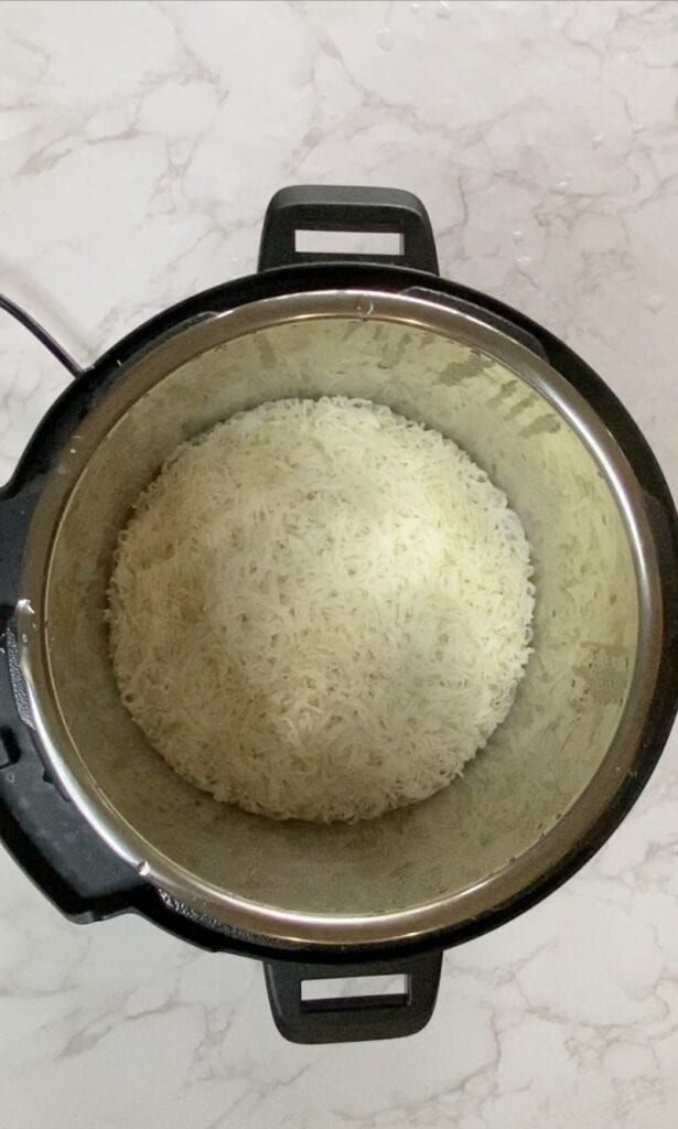 Rice cooked in Instant Pot
