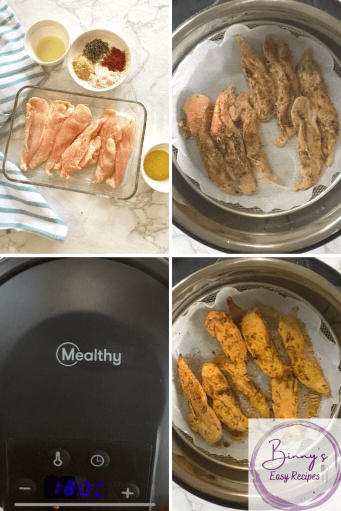 Step by Step Instructions of the Air fryer Chicken Tenders