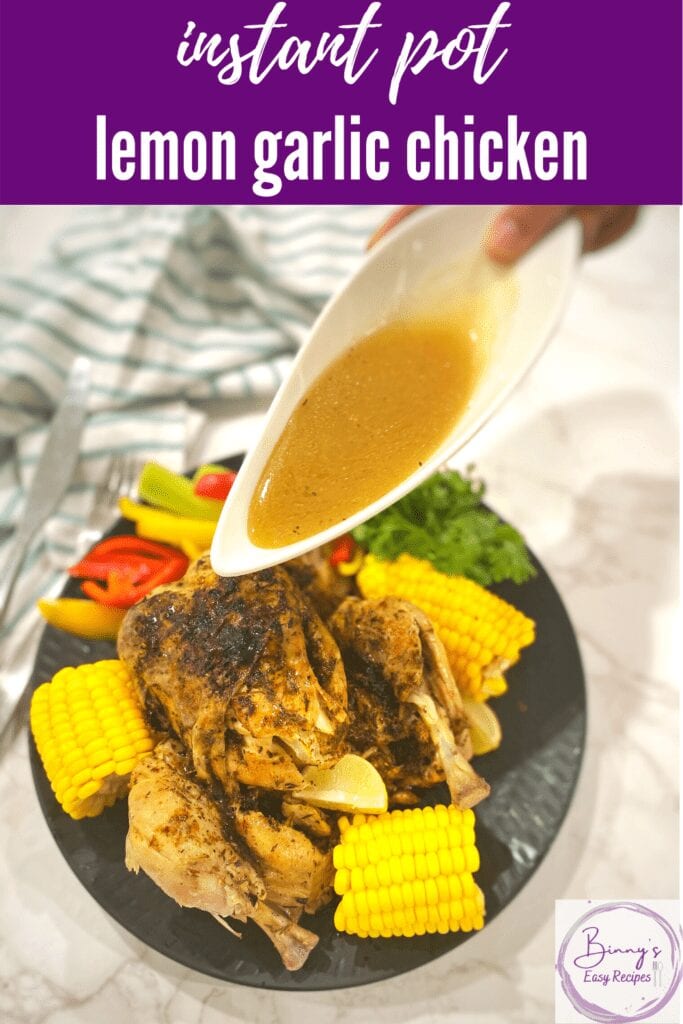 Pinterest pin Lemon garlic chicken
