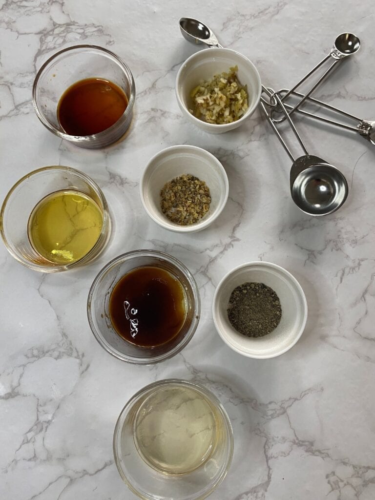 Ingredients for Asian marinade