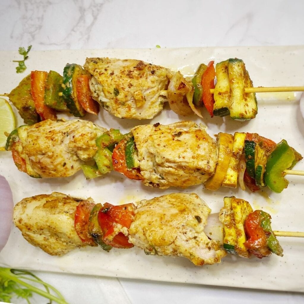 Easy Chicken Tikka kebabs