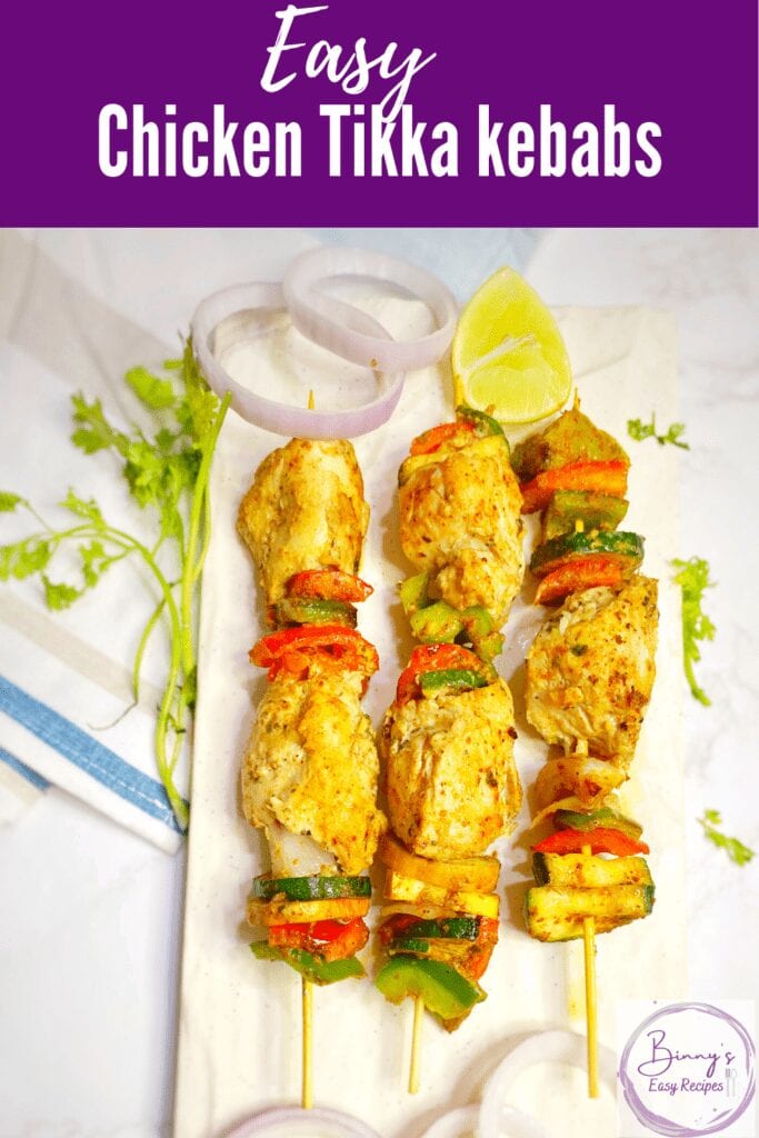 Easy Chicken tikka Kebabs