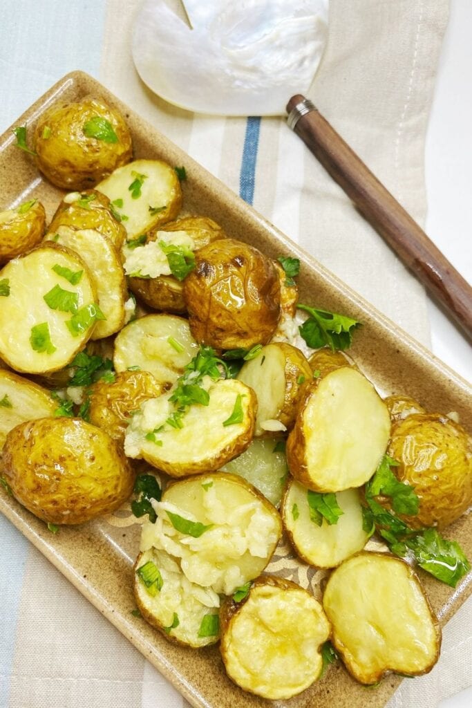plated garlic butter Potatoes