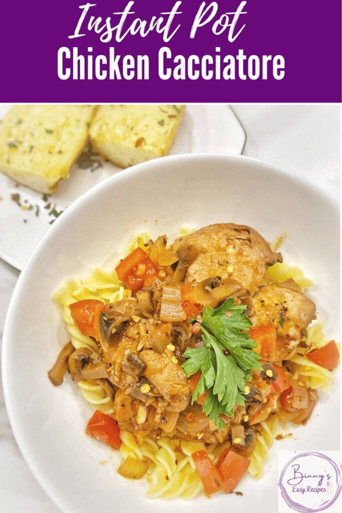 Pinterest Pin Chicken Cacciatore