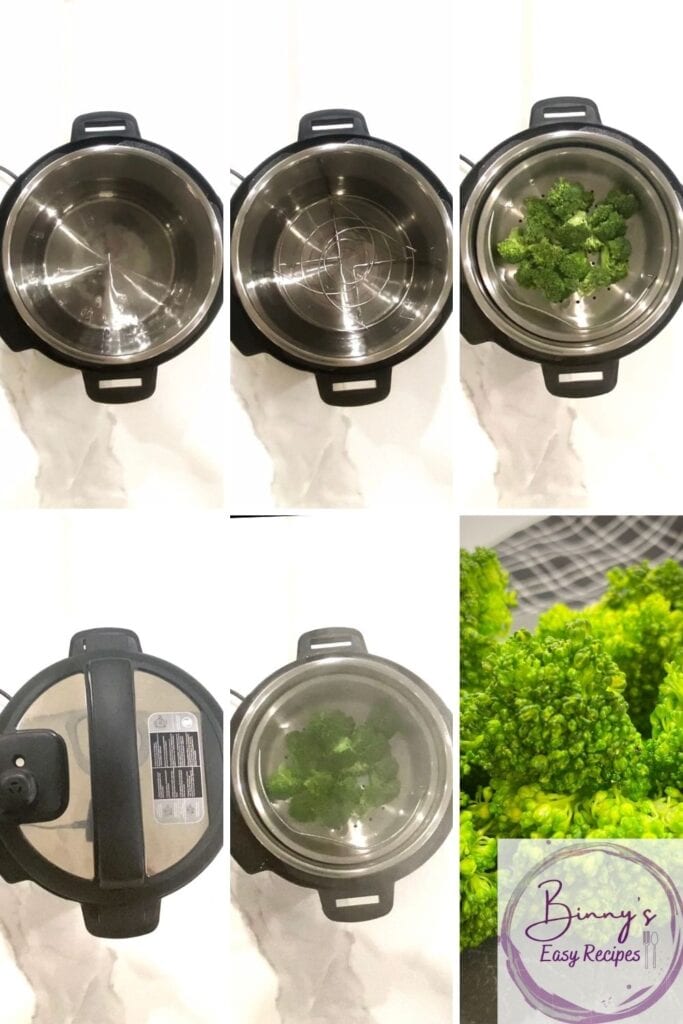 step by step Steamed Broccoli in Instant pot