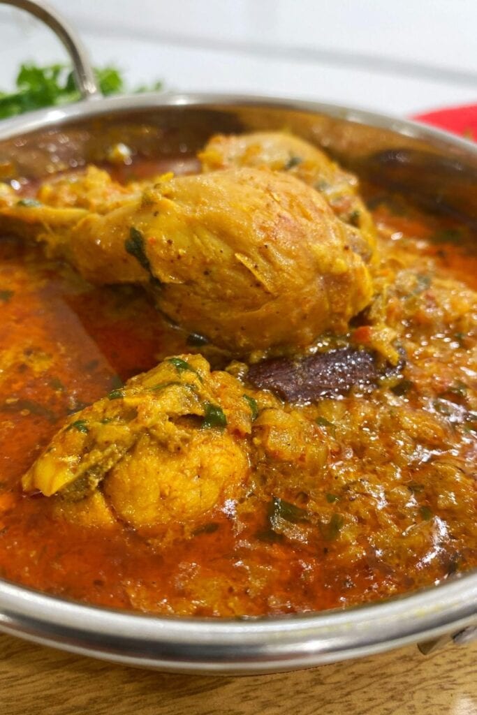 Curried Chicken in Bowl