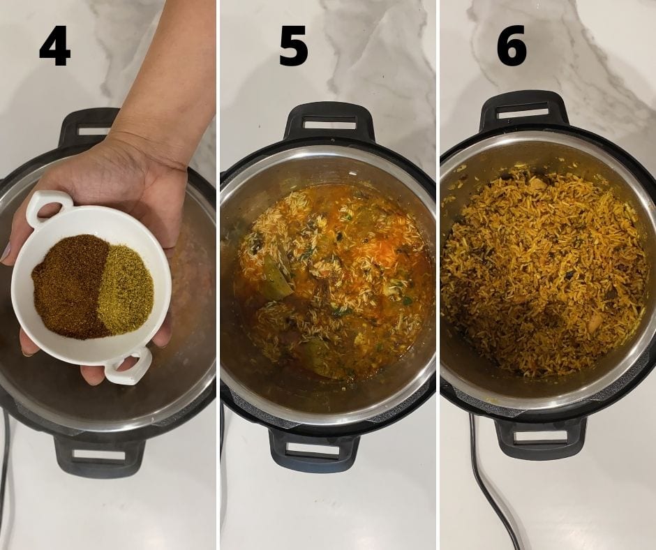 Step by step of Instant pot Chicken rice