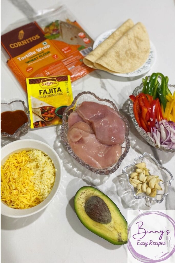 Ingredients Of Easy Chicken Fajitas