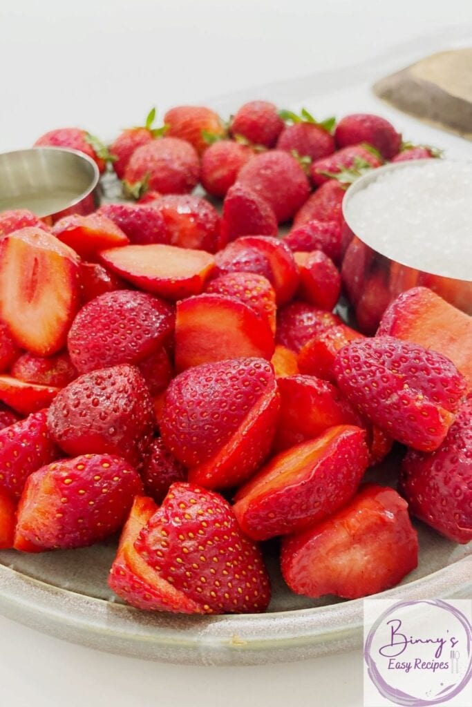 Strawberries plated