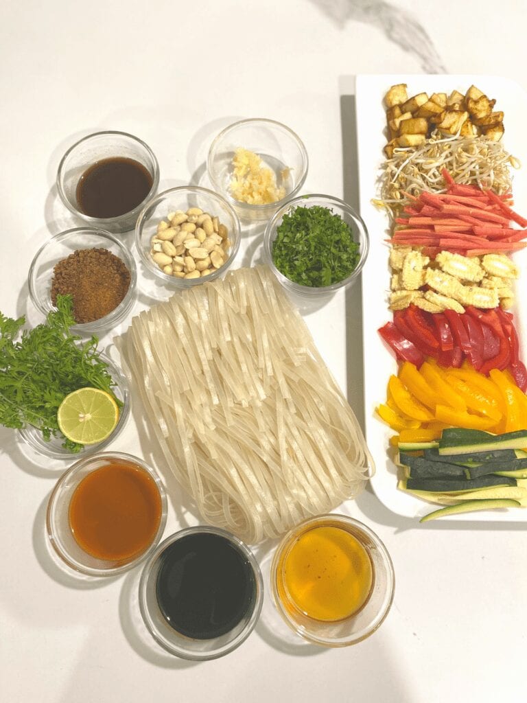 Ingredients of Pad Thai