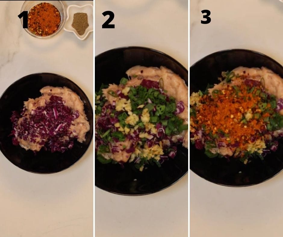 Step by step of Steamed Chicken dumplings