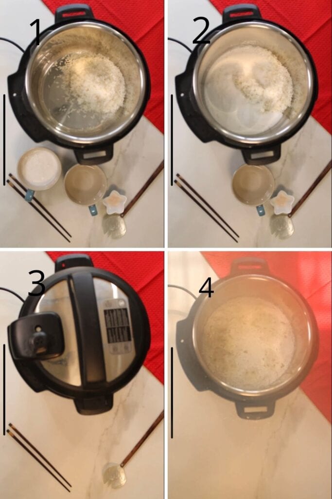 Step by Step of easy coconut Rice