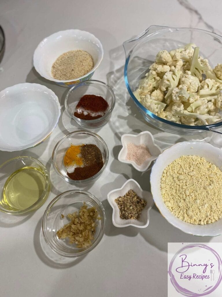 Ingredients of Easy Cauliflower Wings Air Fryer