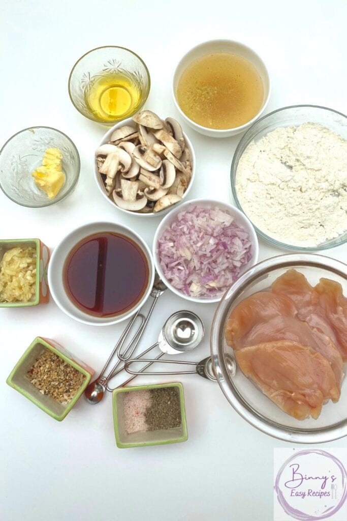 ingredients for chicken Marsa